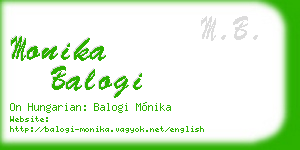 monika balogi business card