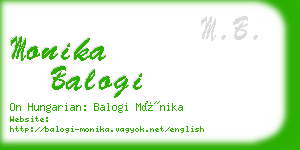 monika balogi business card